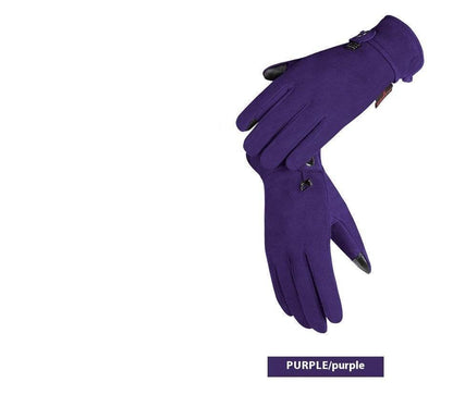 Genuine Leather Touch Screen Gloves - Warm Winter Fashion for All - Buy Center US
