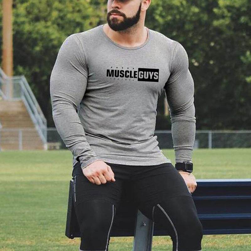 Men's Casual Slim-fit Sports T-shirt - Cotton Long-sleeved, Cartoon Design - Buy Center US