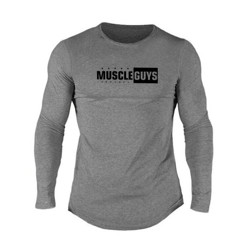 Men's Casual Slim-fit Sports T-shirt - Cotton Long-sleeved, Cartoon Design - Buy Center US