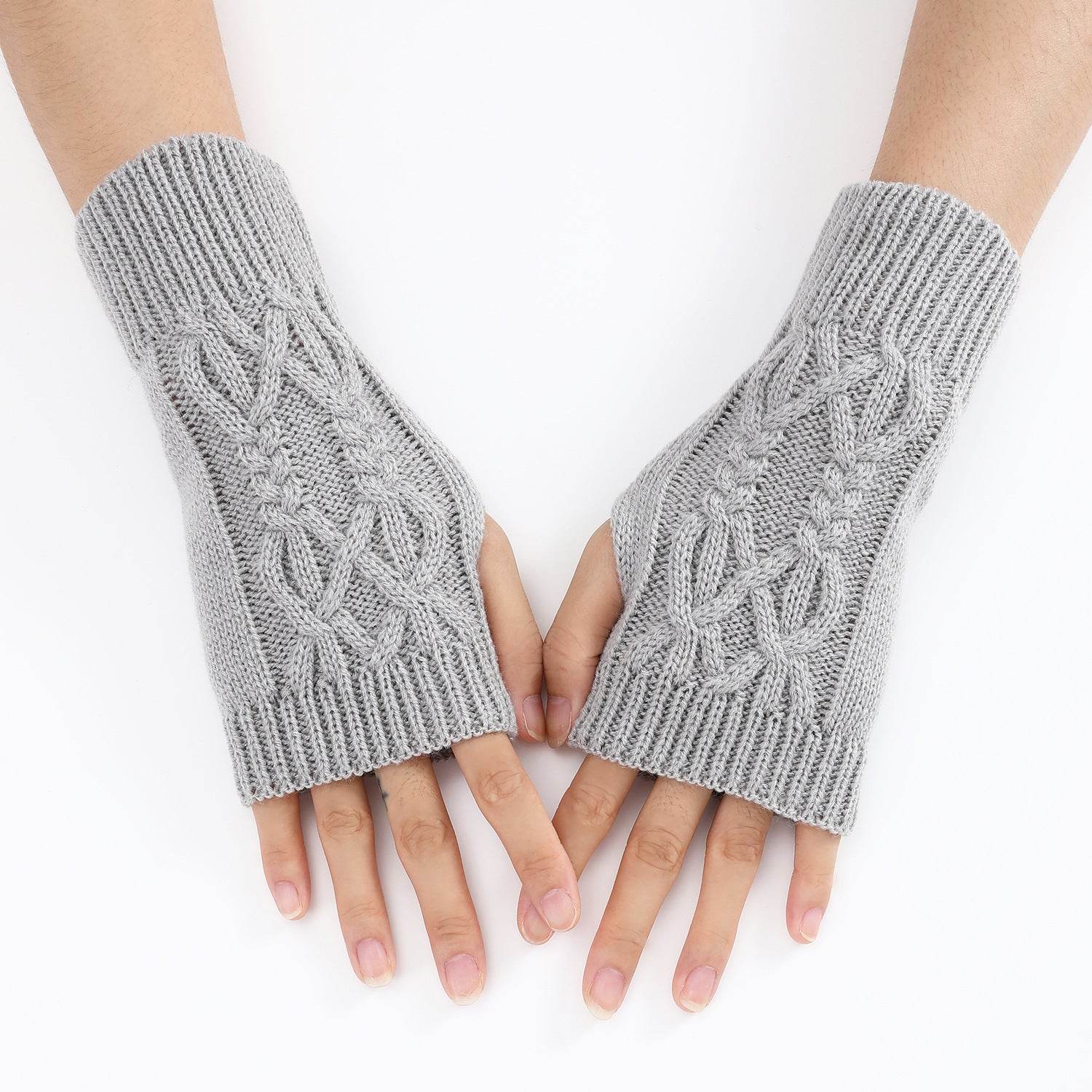 Cute Knitted Half Gloves for Women & Men - Touch Screen, Warm, Stylish - Buy Center US