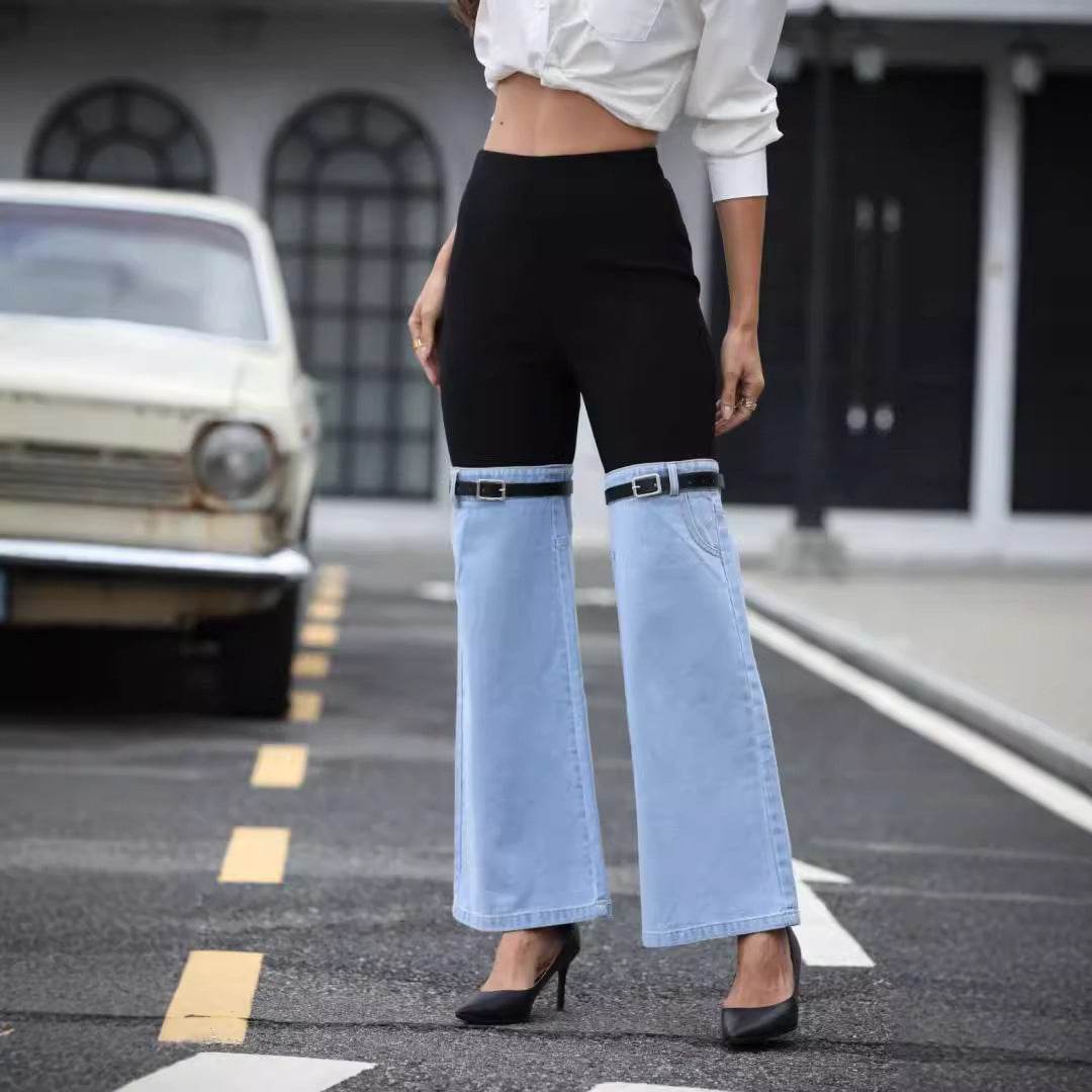 Fashion Slim Knit Denim Pants - High Elasticity & Stylish Stitching - Buy Center US