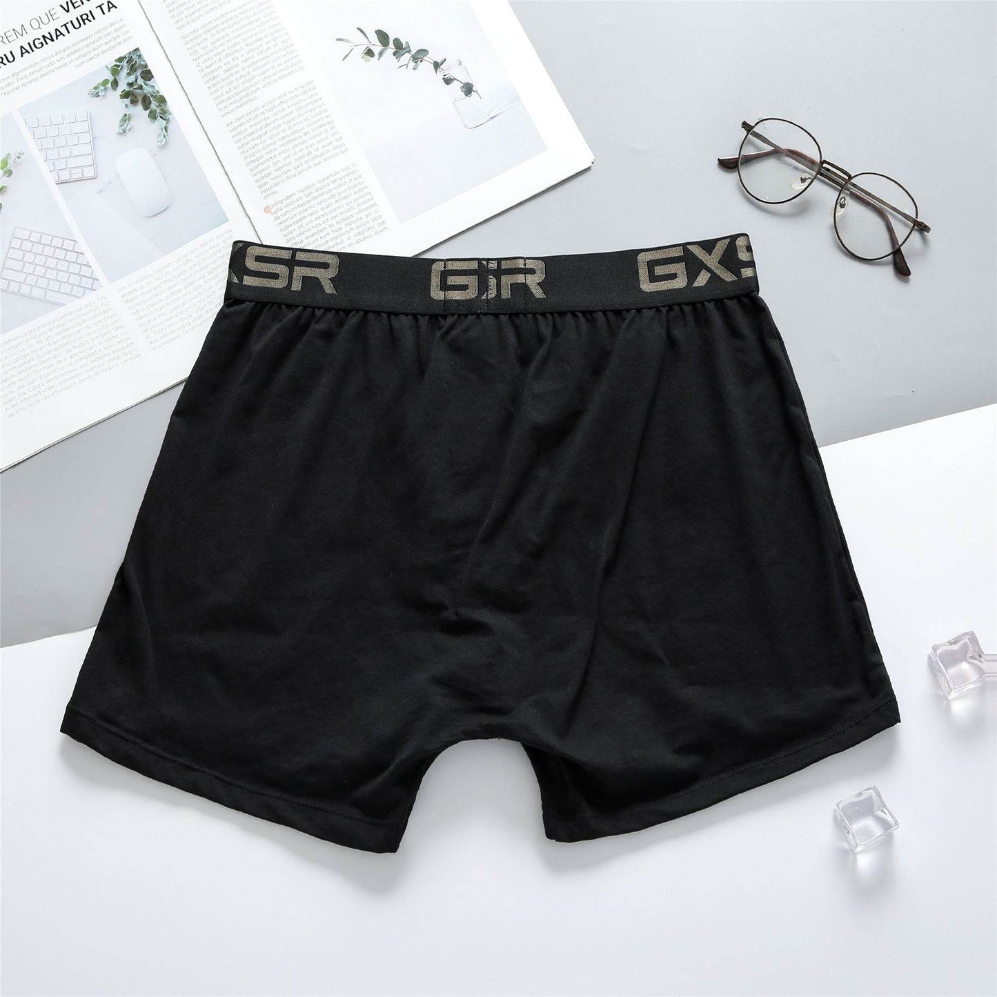 Buycenter Men's Low Waist Cotton Underwear - Breathable Boxer Shorts - Buy Center US