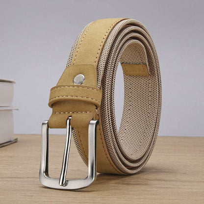 Buycenter Korean Suede Man's Belt - Stylish Alloy Pin Buckle, Multiple Sizes - Buy Center US