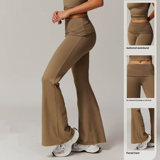 Women's High Waist Bell-Bottom Yoga Pants - Versatile Sports & Fitness Wear - Buy Center US