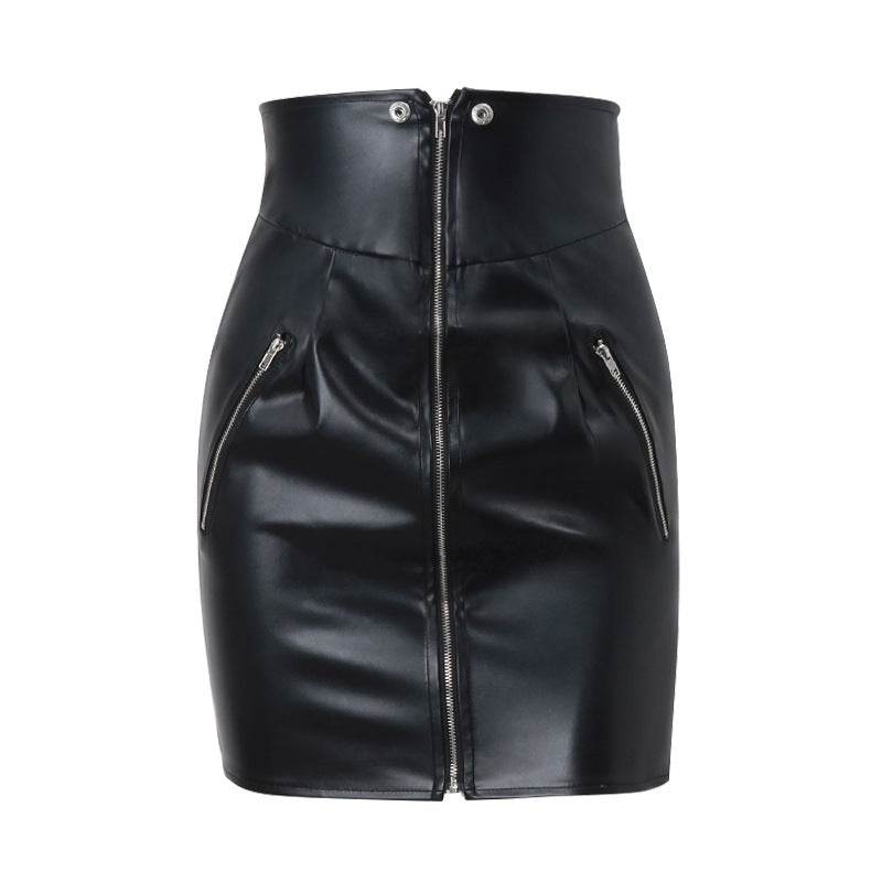 Sexy PU Leather A-Line Skirt for Women - Slim Fit Street Fashion - Buy Center US