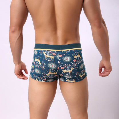 Buycenter Men’s Mid Waist Boxer Pants - Soft Cotton & Breathable Fabric - Buy Center US