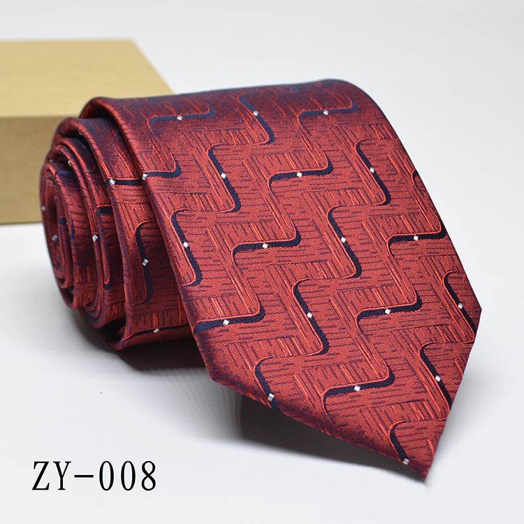Buycenter Men's 1200D Striped Tie - Elegant Jacquard Style, Various Colors - Buy Center US