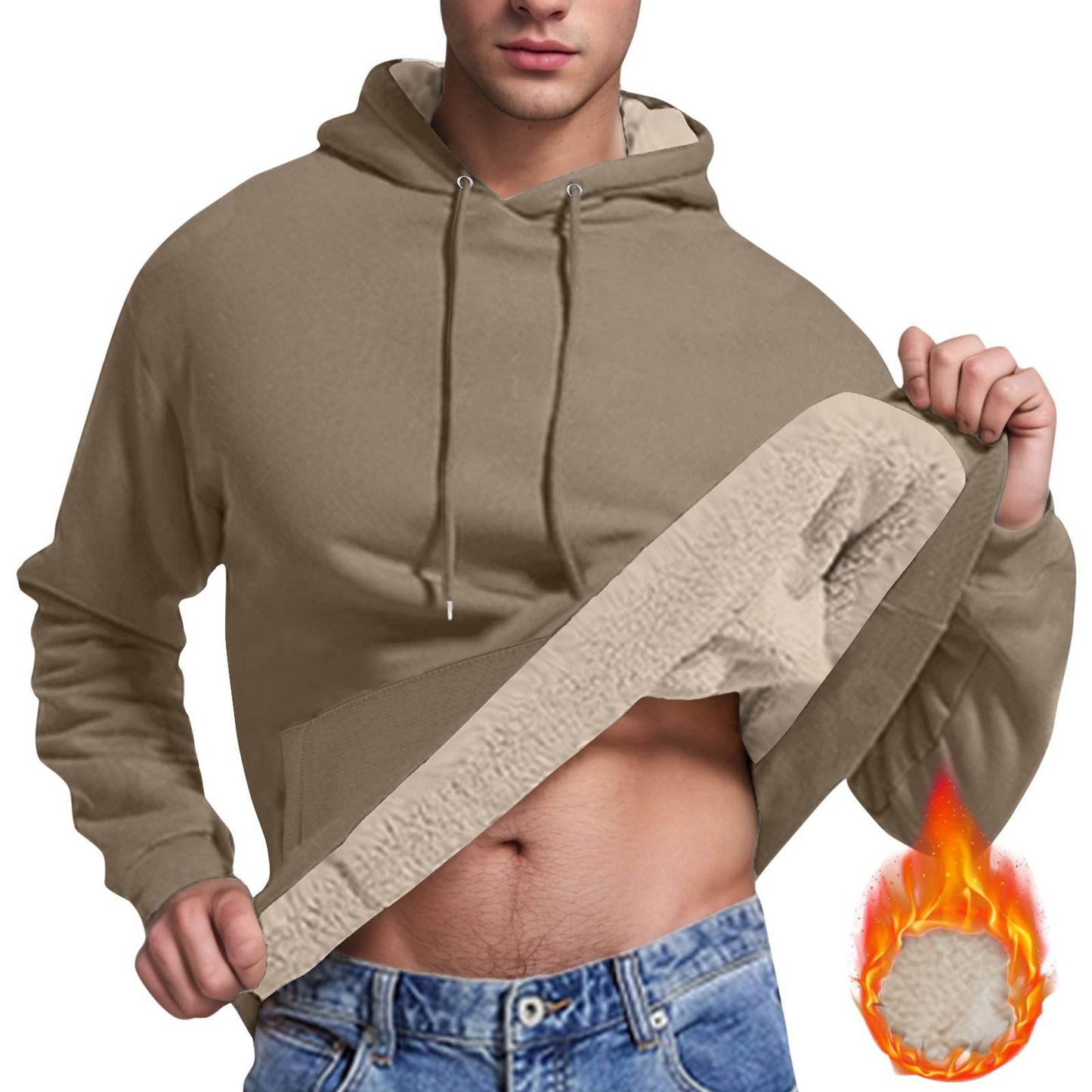 Buycenter Casual Cashmere Hoodie Cardigan - Slim Fit, Long Sleeve, 10 Colors - Buy Center US