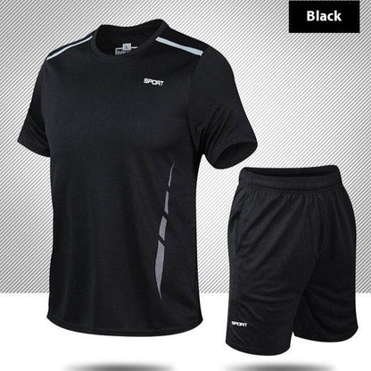 Buycenter Men's Loose Fitness Suit - Casual Short Sleeve Summer Wear - Buy Center US