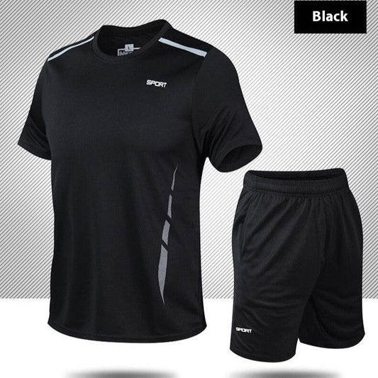 Buycenter Men's Loose Fitness Suit - Casual Short Sleeve Summer Wear - Buy Center US