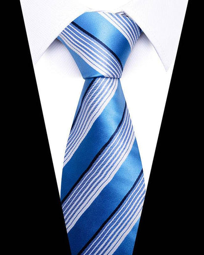 Buycenter 8cm Striped Tie - High-Quality Polyester for Professional Styling - Buy Center US
