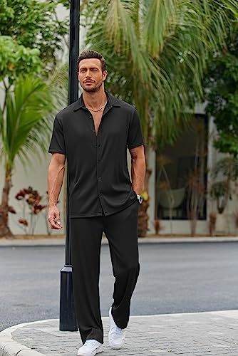 Buycenter Loose Short-Sleeved Trousers Leisure Suit - Multiple Colors Available - Buy Center US