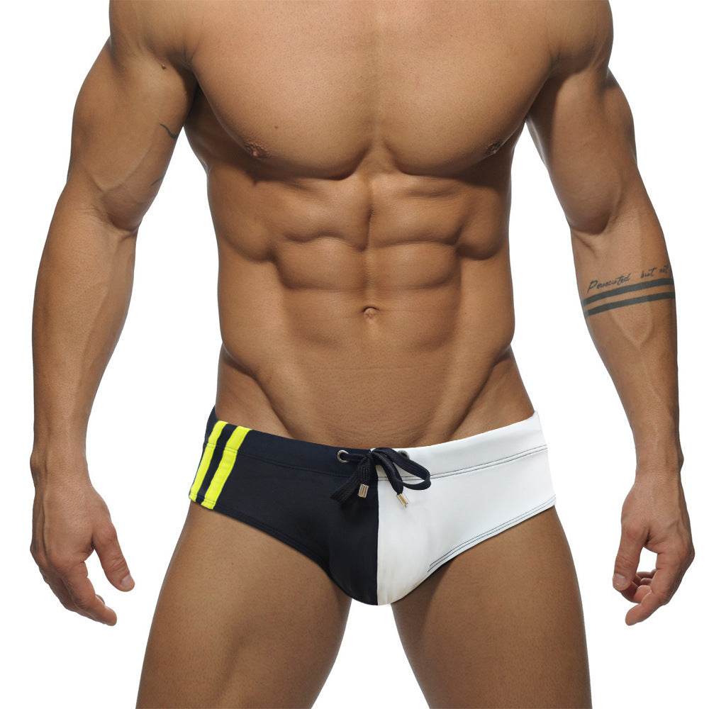 Buycenter Men's Swim Briefs - Color Matching, Close-Fitting Stylish Shorts - Buy Center US