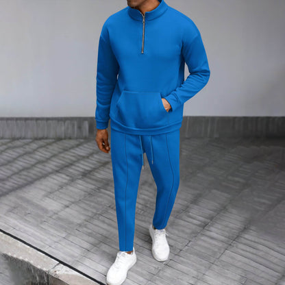 Buycenter Turtleneck Half Zip Sweater & Trouser Casual Suit - Cozy Style - Buy Center US