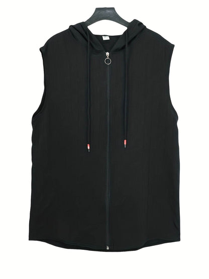 Men's Casual Sleeveless Hooded Sweater Set - Summer Beach Sports Outfit - Buy Center US