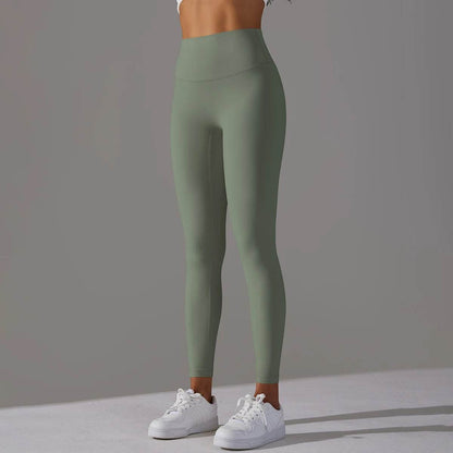 High Waist Cropped Pants - Breathable Nude Fit for Yoga & Fitness - Buy Center US