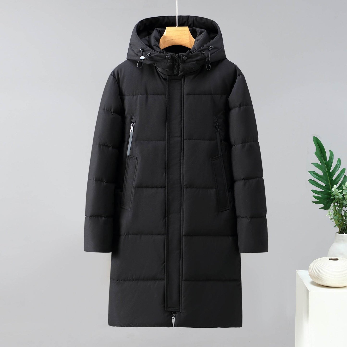 Buycenter Outdoor Windproof Men's Coat - Thickened Mid-Length Design - Buy Center US