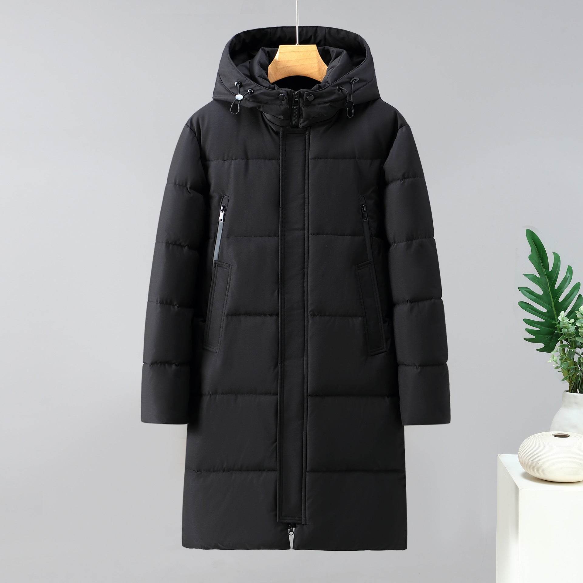 Buycenter Outdoor Windproof Men's Coat - Thickened Mid-Length Design - Buy Center US