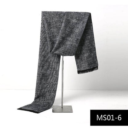 Buycenter Men's Cashmere Warm Scarf - Stylish Grid Design for Autumn - Buy Center US
