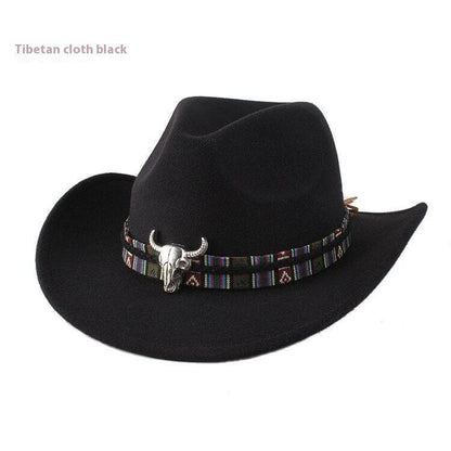 Woolen Cowboy Hat for Men & Women - Adjustable Ethnic Style Summer Accessory - Buy Center US