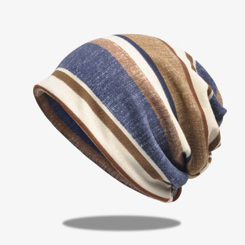 Buycenter Striped Scarf Hat for Men & Women - Unisex Casual Pullover - Buy Center US