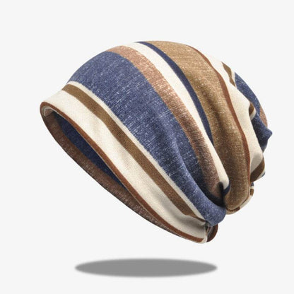 Buycenter Striped Scarf Hat for Men & Women - Unisex Casual Pullover - Buy Center US
