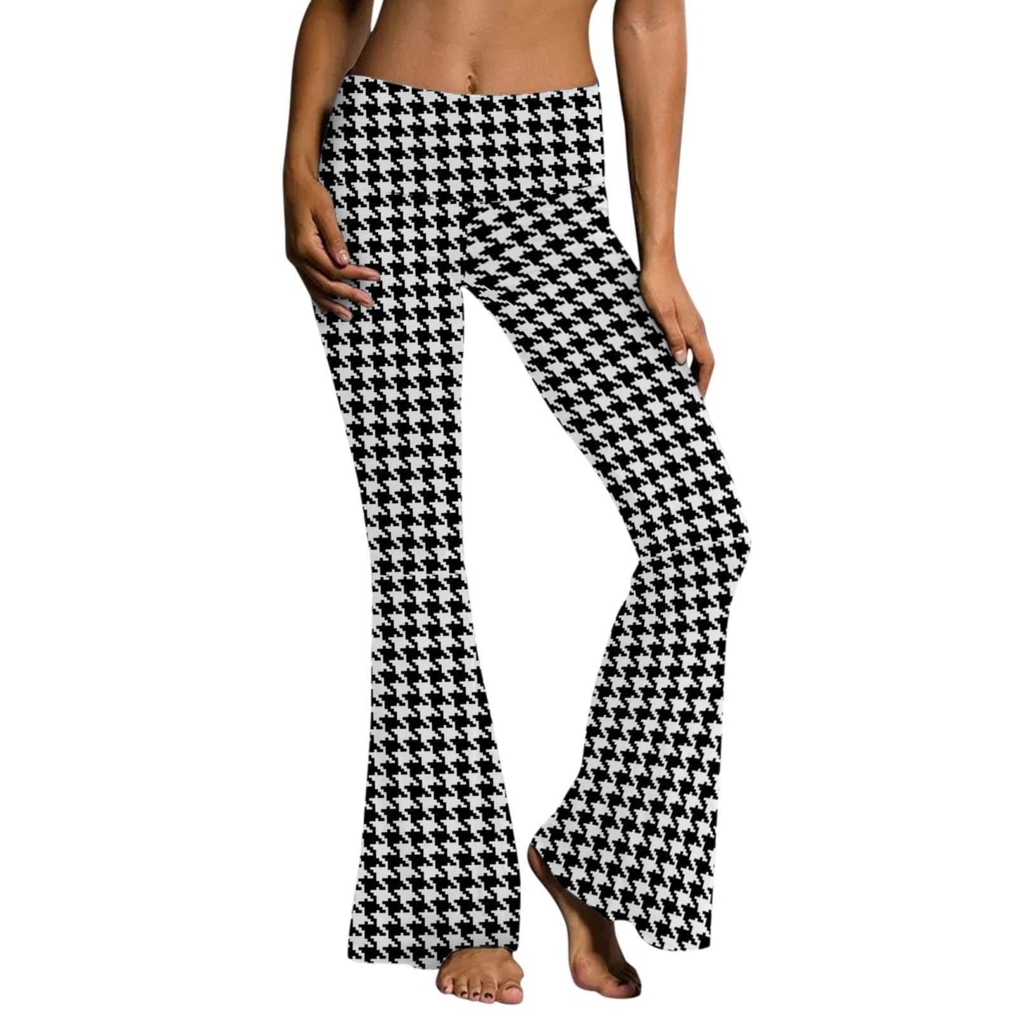 Low Waist Printed Bootcut Trousers - Stylish Urban Fashion, Sizes S-XXL - Buy Center US
