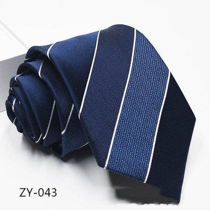 Buycenter Men's 1200D Striped Tie - Elegant Jacquard Style, Various Colors - Buy Center US