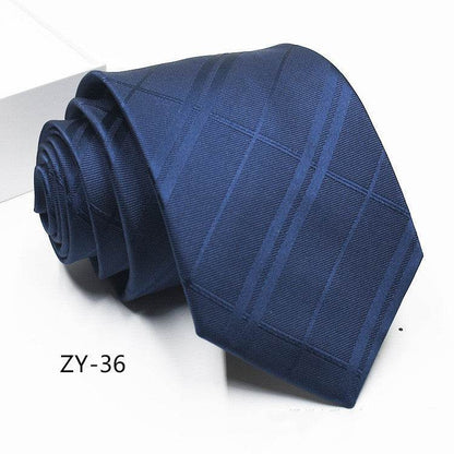 Buycenter Men's 1200D Striped Tie - Elegant Jacquard Style, Various Colors - Buy Center US