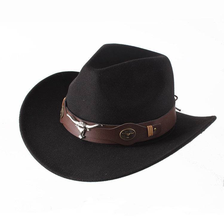 Woolen Cowboy Hat for Men & Women - Adjustable Ethnic Style Summer Accessory - Buy Center US