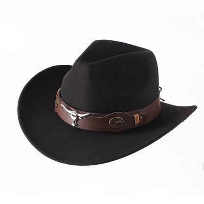 Woolen Cowboy Hat for Men & Women - Adjustable Ethnic Style Summer Accessory - Buy Center US
