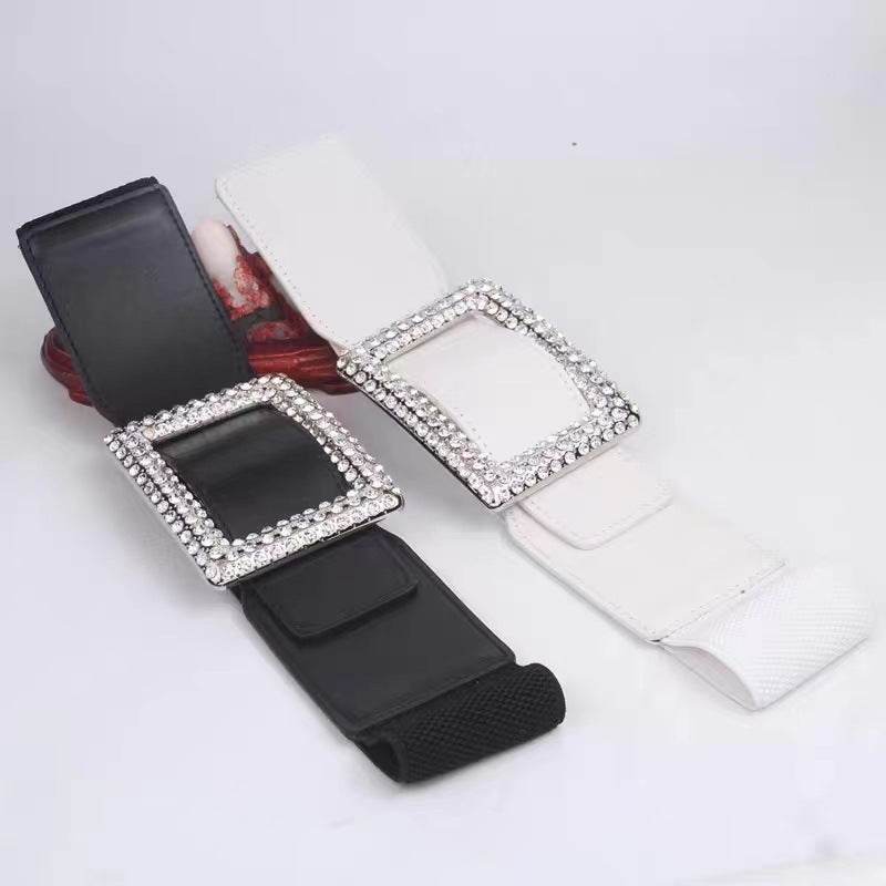 Decorative Wide Belt with Square Buckle - Retro Bohemian Style - Buy Center US
