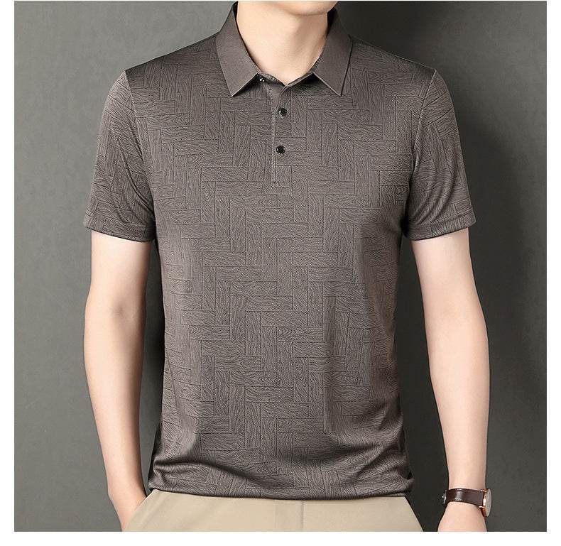 Buycenter Men's Ice Silk Casual Short Sleeve - Stylish & Versatile Fashion - Buy Center US