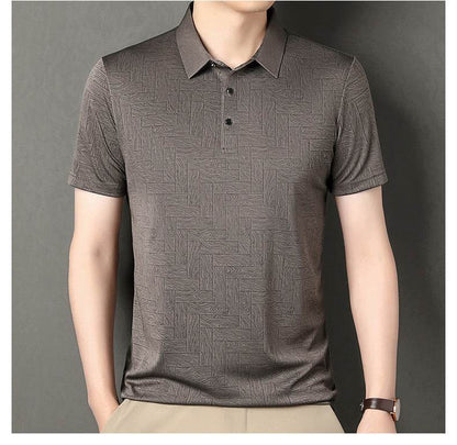 Buycenter Men's Ice Silk Casual Short Sleeve - Stylish & Versatile Fashion - Buy Center US