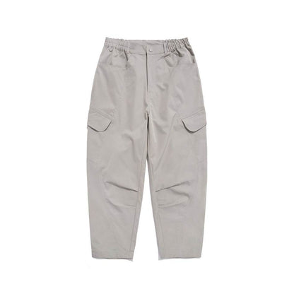 Buycenter Men's Leisure Cargo Trousers - Chemical Fiber Blend, Straight Fit - Buy Center US