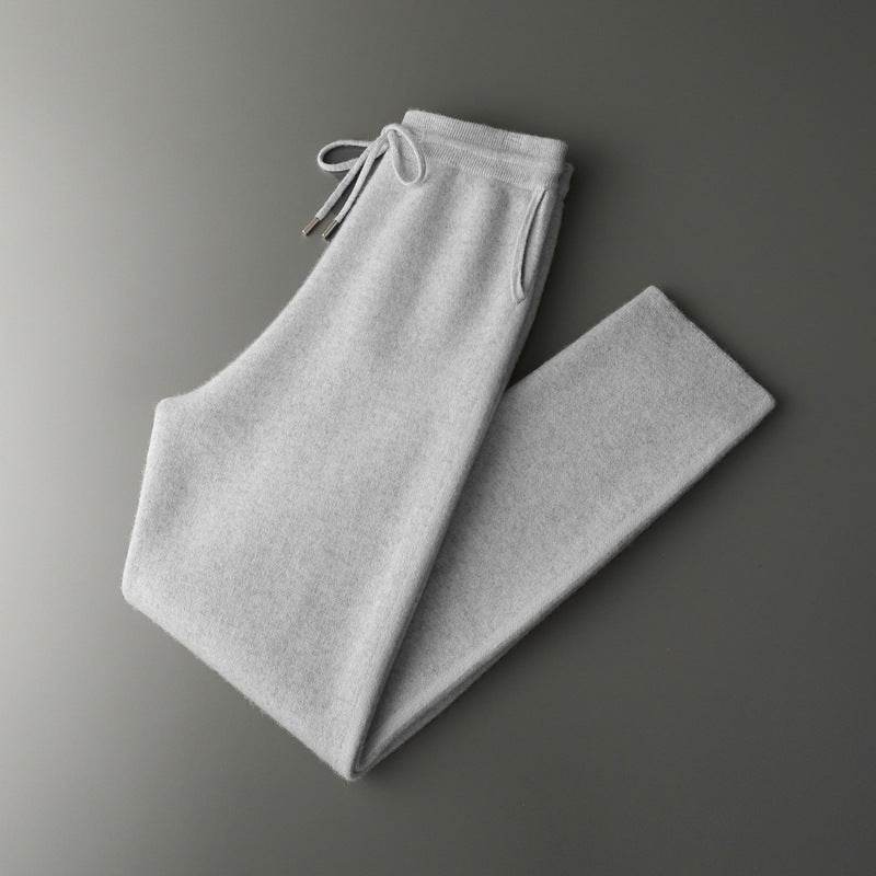 Buycenter Cashmere Men's Loose Knitted Pants - Thickened Casual Trousers - Buy Center US