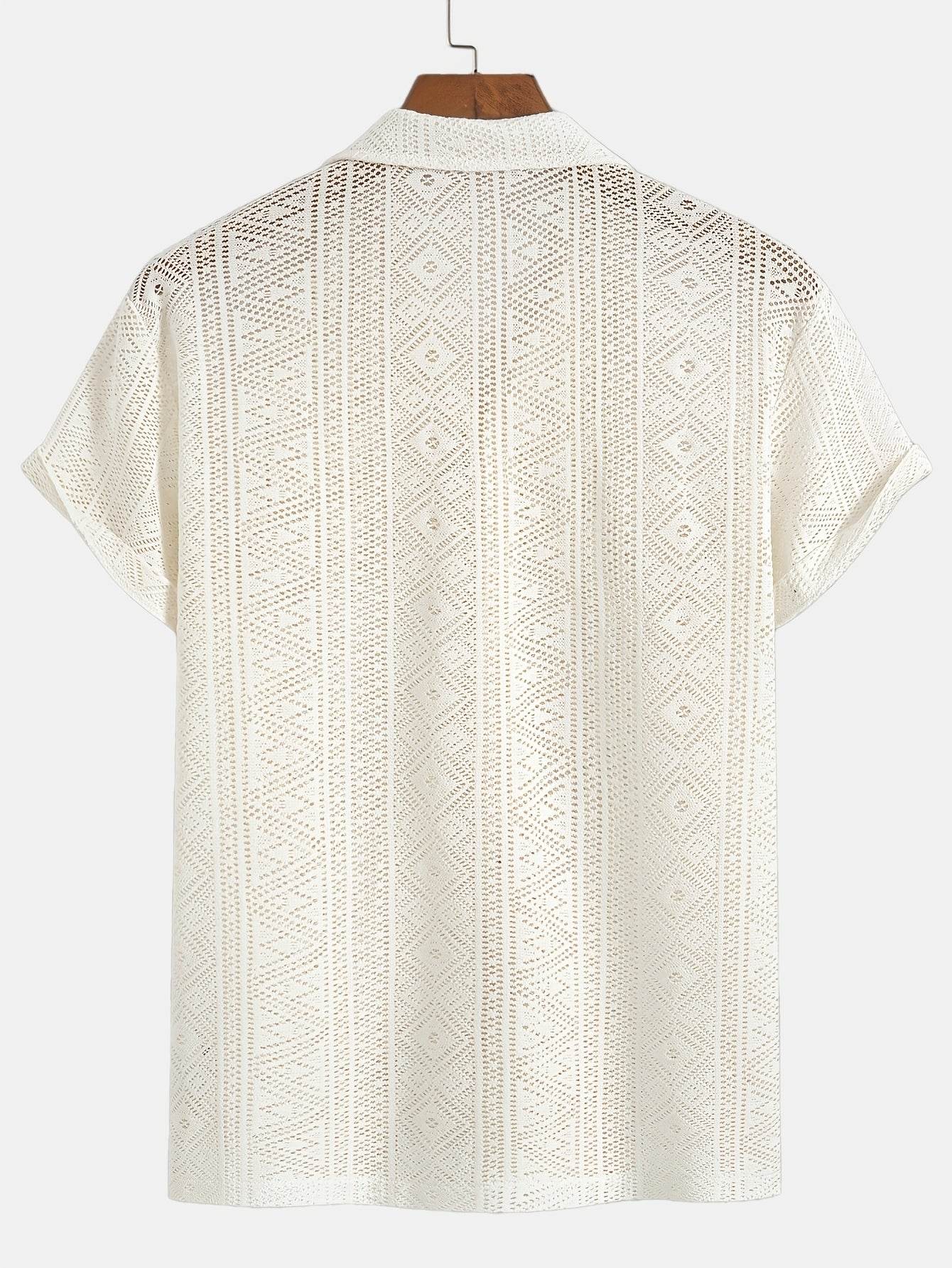 Men’s Casual Knit Open Sweater - Lightweight Lapel Summer Shirt - Buy Center US