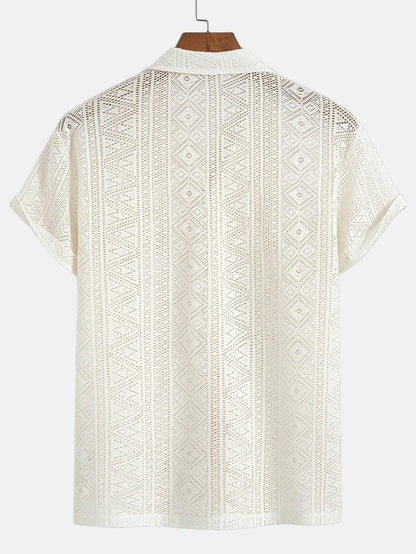 Men’s Casual Knit Open Sweater - Lightweight Lapel Summer Shirt - Buy Center US