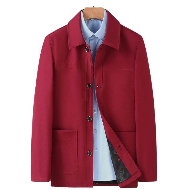 Buycenter Plus Size Men's Jacket - Light Business Fall Coat for Seniors - Buy Center US