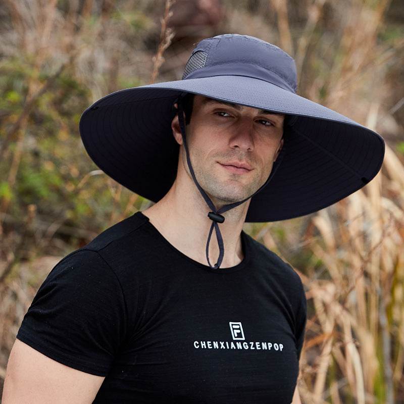 Men's Big Brim Bucket Hat - Waterproof Summer Shade with Neck Protection - Buy Center US