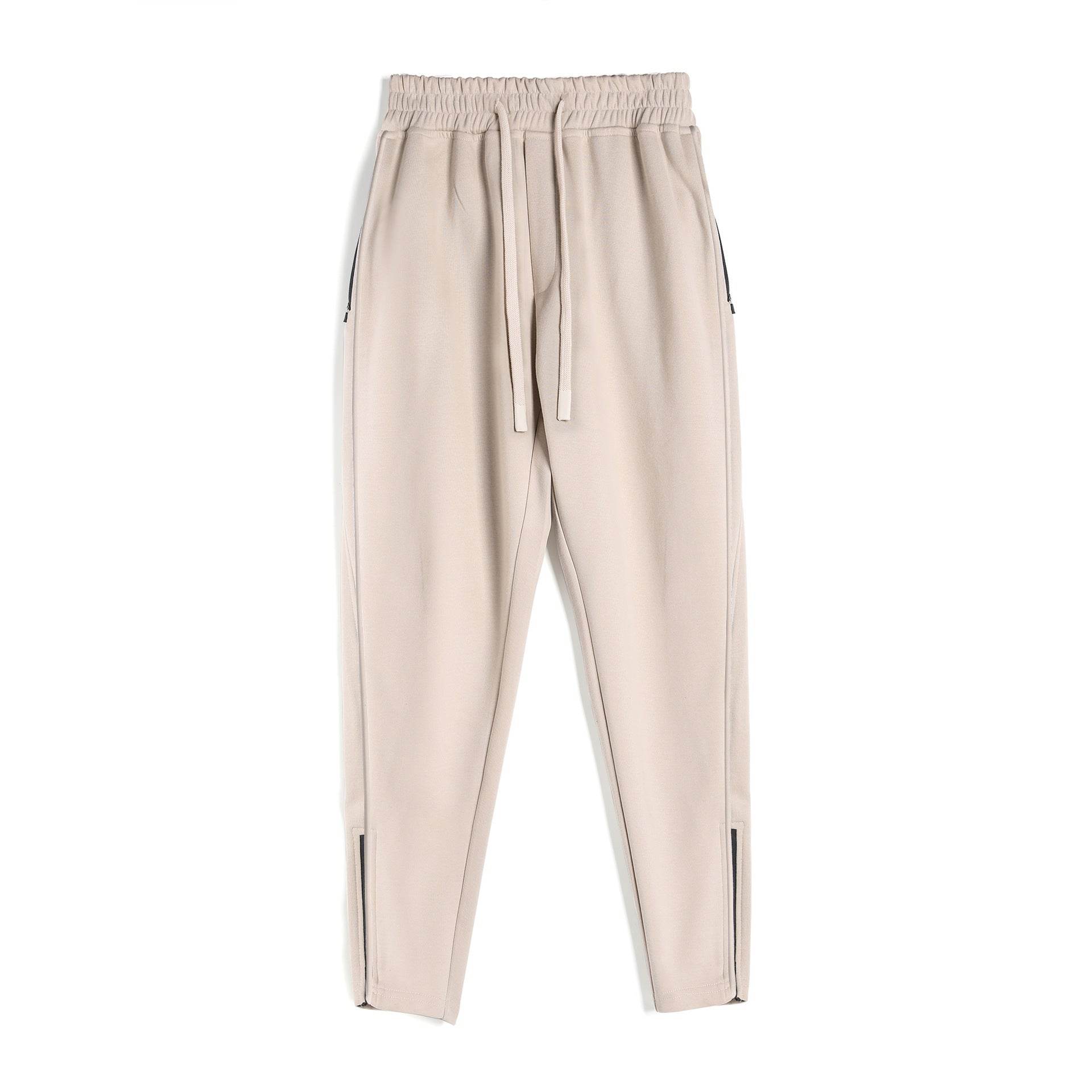 Slim Fit Ankle Banded Pants - Zipper Design & Drawstring Style - Buy Center US