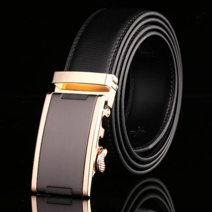 Buycenter Men's Automatic Buckle Cowhide Belt - Genuine Leather, Stylish Colors - Buy Center US