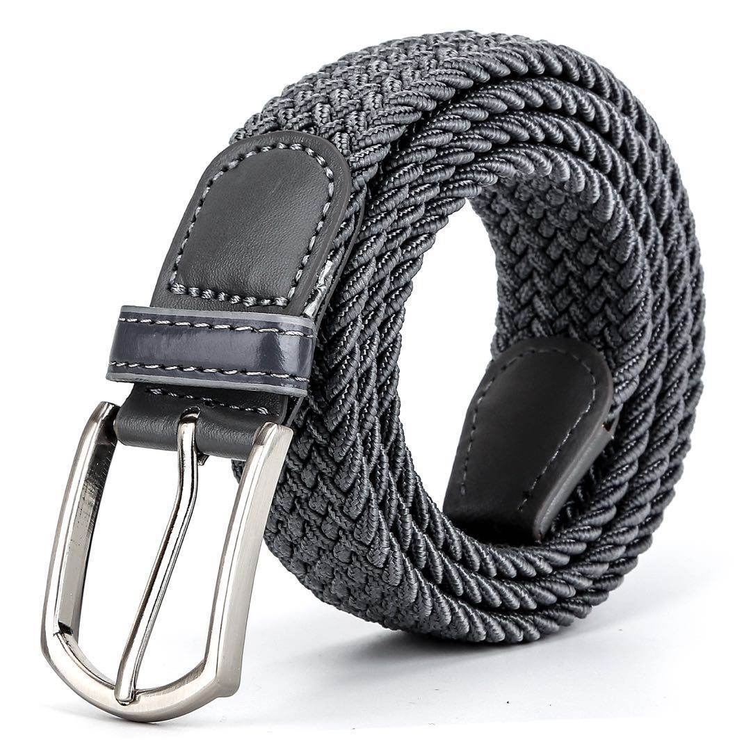 Buycenter Men's Casual Stretch Woven Leather Belt - Bohemian Style, Various Colors - Buy Center US