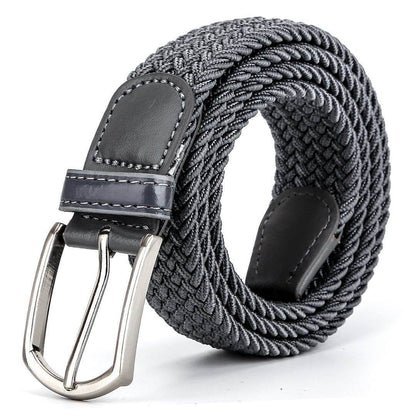 Buycenter Men's Casual Stretch Woven Leather Belt - Bohemian Style, Various Colors - Buy Center US