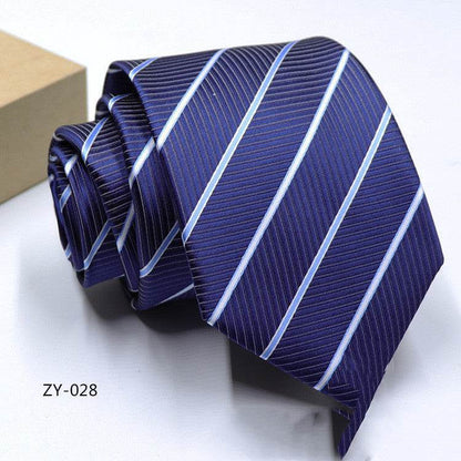 Buycenter Men's 1200D Striped Tie - Elegant Jacquard Style, Various Colors - Buy Center US