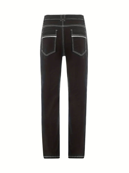 Men's Distressed Skinny Jeans - Medium Stretch Denim Pants for Casual Style - Buy Center US