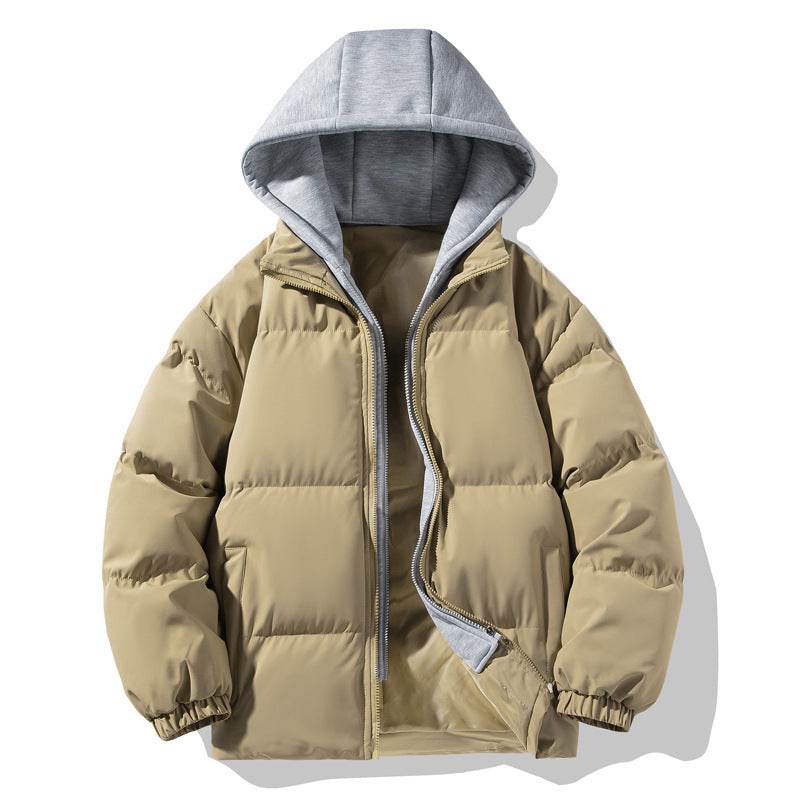 Buycenter Men's Thickened Warm Coat - Fake Two-Piece Cardigan Style - Buy Center US