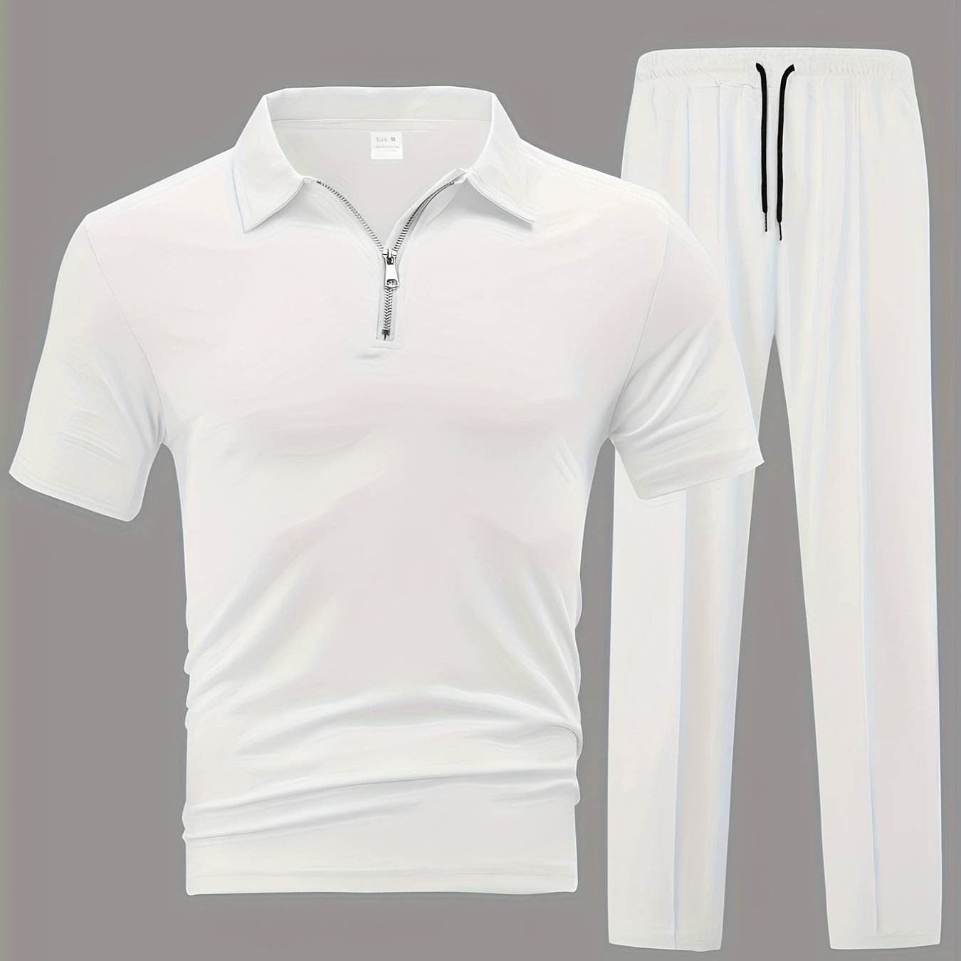 Men's Casual Outdoor Zip Short Sleeve & Pants Set - 5 Color Options - Buy Center US