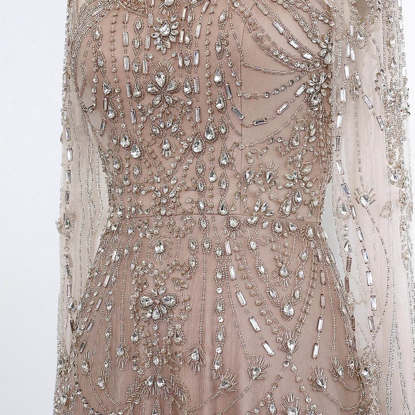 Sharon Said Blue High Neck Evening Dress - Luxury Formal Gown - Buy Center US