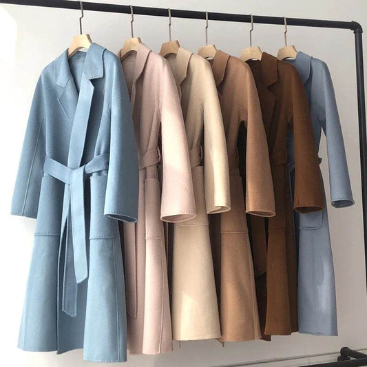 RosEvans Handmade Wool Coat - Double-Sided, Casual Style for Women - Buy Center US